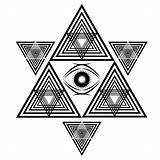 Illuminati Pyramid sketch template