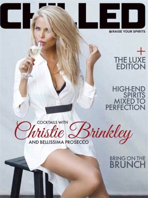 Christie Brinkley Flaunts Cleavage Sips Champagne In Sexy Cover Shoot