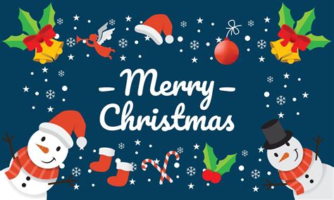 happy merry christmas background cute merry christmas vector design