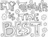 Teacher Appreciation Week Coloring Pages Teachers Printables Color Cards School Printable Colouring Thank Happy Card Doodles Quotes Classroomdoodles Letter Classroom sketch template