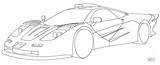 Mclaren F1 Coloring Pages Drawing Gtr P1 Printable Ferrari Colouring Color Drawings Koenigsegg sketch template