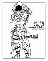 Raven sketch template