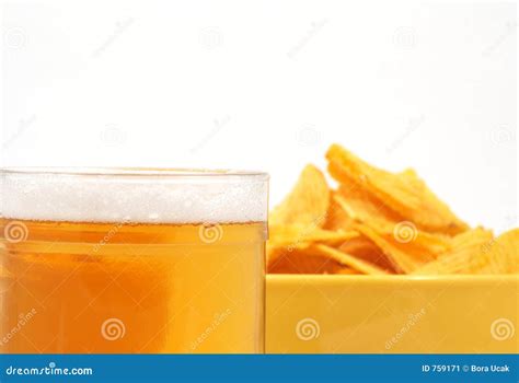 beer  potato stock image image  chips glass beverage
