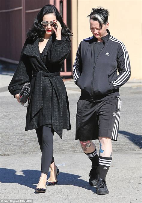 Opposites Attract Elegant Dita Von Teese Heads To Brunch With Heavily