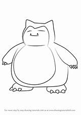 Snorlax Pokemon Draw Go Drawing Coloring Pages Step Printable Games Getcolorings Simple Getdrawings Color sketch template