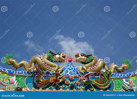 chinese dragon statue chinese temple stock image image  history