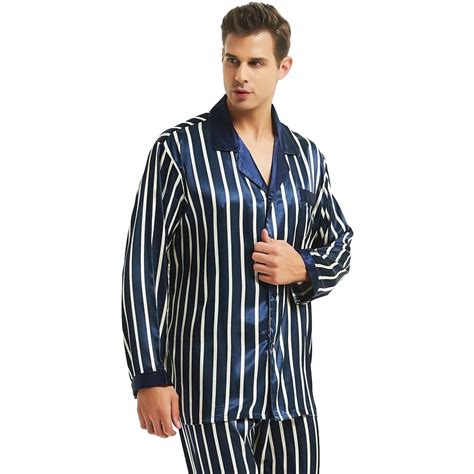 buy mens silk satin pajamas set pajama pyjamas pjs set sleepwear loungewear sm