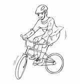 Boy Riding Bicycle Vector Cartoon Coloring Similar sketch template