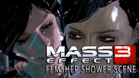 Mass Effect 3 Lesbian Shower Sex Scene Youtube