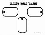 Coloring Dog Kids Tags Pages Army Military Tag Name Colouring Template Craft Dogs Boys Crafts Book Choose Board sketch template