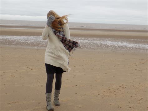 outfit cosy layers and biker boots for formby beach