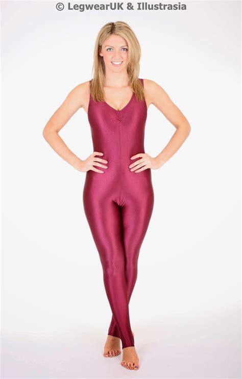 The Spandex Statement Legwearuks Sleeveless Cerise Catsuit