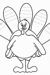 Turkey Coloring Feather Drawing Thanksgiving Outline Pages Blank Template Hand Body Easy Thankful Child Human Printable Female Easter Templates Make sketch template