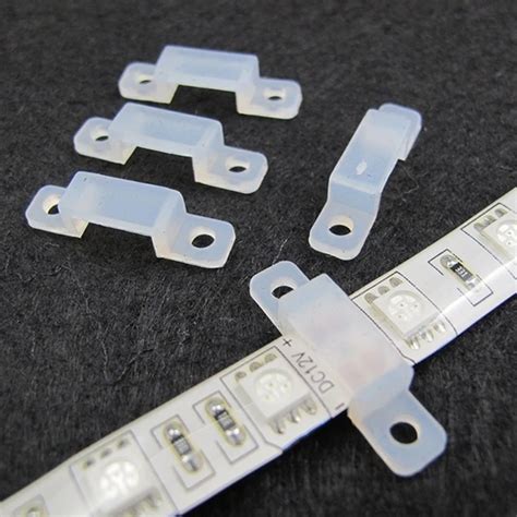 pcslot mm led strip clip   led strip silicon gel holder led clip