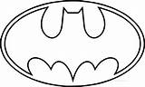 Batman Logo Outline Coloring sketch template