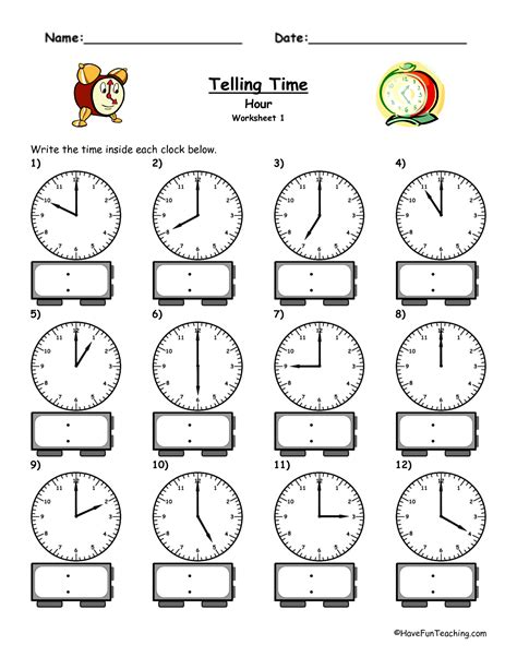 printable telling time worksheets stock rugby rumilly