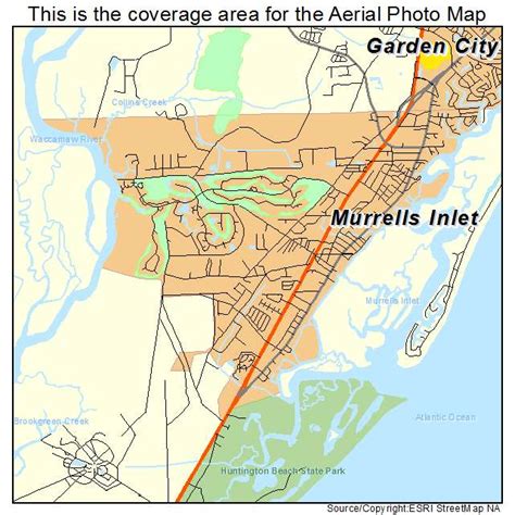 aerial photography map  murrells inlet sc south carolina