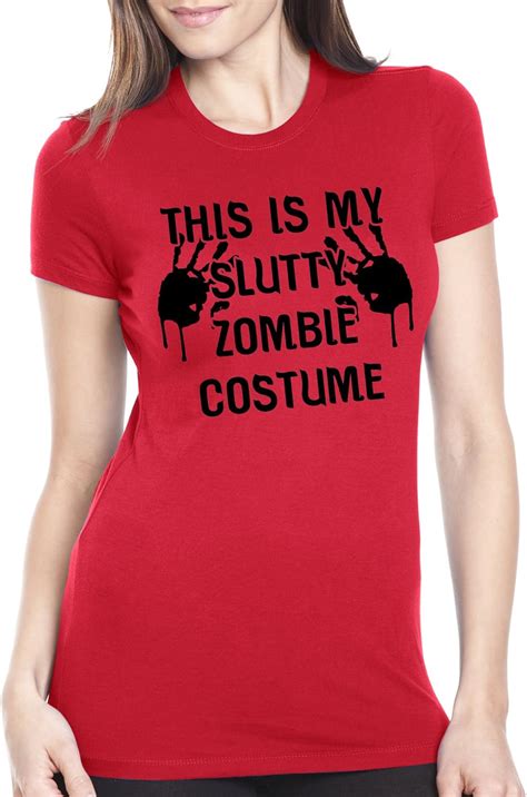 this is my slutty zombie costume t shirt women s halloween