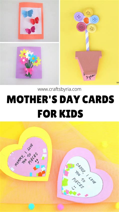 easy  beautiful mothers day cards  kids crafts  ria