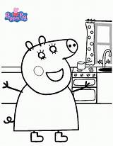 Pig Coloring Peppa Pages Coloringpagesabc Posted Kids sketch template