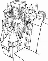 Cidades Skyscraper Coloringhome Infantiles sketch template