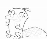 Platypus Perry Coloring Pages Run Cute Kick Tubing sketch template