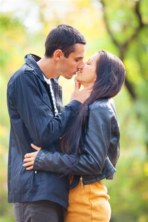Couple Kissing At Outdoor Stock Image Image Of People 33666079