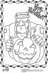 Frankenstein Coloring Halloween Pages Printable Color Choose Board Getcoloringpages Book sketch template