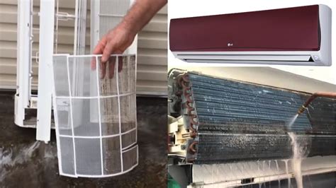 clean split air conditioners  home ac filter cleaning