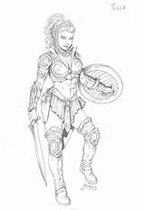 Teela Motu Rubusthebarbarian Colouring sketch template