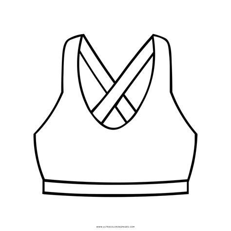 sports bra sketch coloring pages