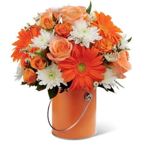 Charmed Orange Flowers Bouquet at Send Flowers
