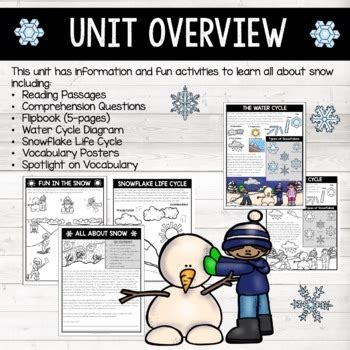 winter activities snow unit   snow snowflake life cycle