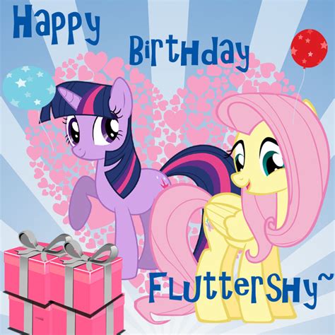 happy birthday fluttershy  twilightsparkless  deviantart