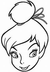Coloring Pages Tinkerbell Head Printable Print Outline Tinker Bell Cartoon Horse Color Kids Sheet Disney Book Dinosaur Cliparts Face Drawing sketch template