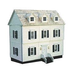 colonial dollhouse       dad   built     fun front open