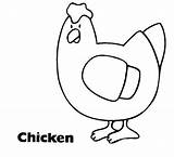 Coloring Pages Farm Chicken Animal Printable Animals Chickens Gallina Para sketch template
