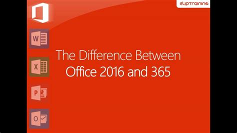 the difference between office 2016 and office 365 youtube