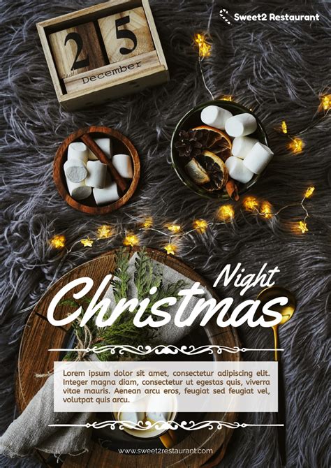 christmas night menu flyer flyer template
