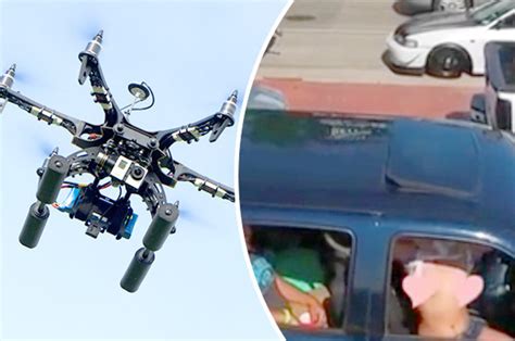 drone catches woman flashing bare boobs as it surveys traffics daily star