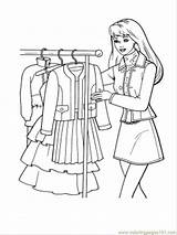 Coloring Shopping Pages Choose Dress Dressed Getting Store Grocery Outfit Dresses Colouring Color Woman Getcolorings Printable sketch template