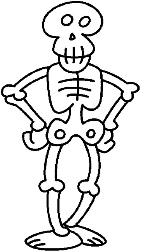 skeleton coloring page coloring home