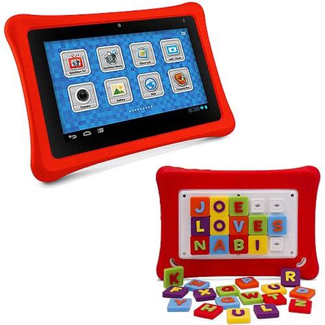 nabi  wifi  touchscreen kids tablet  bonus kinabi alphabet pack kids tablet tablet