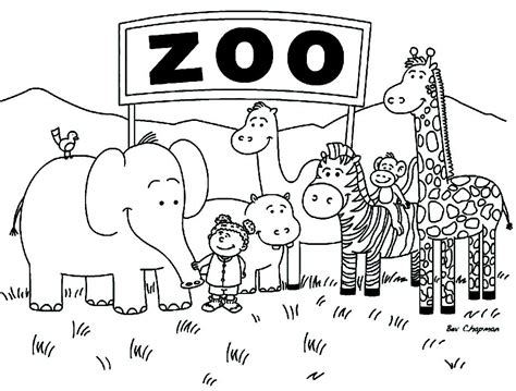 zoo animal coloring pages easy halaman mewarnai gambar