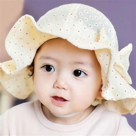 cotton blends baby hat toddler infant sun cap summer outdoor baby girl