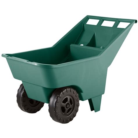rubbermaid fg roughneck green lawn cart  cubic foot
