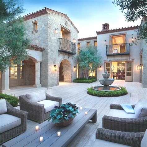 northern italian model villa surrounded   inviting desert   dream house exterior