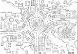 Cidade Cidades Desenho sketch template