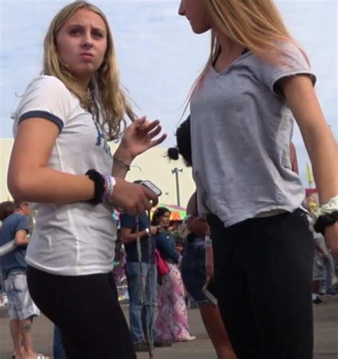 tall blonde bending over in leggings sexy candid girls