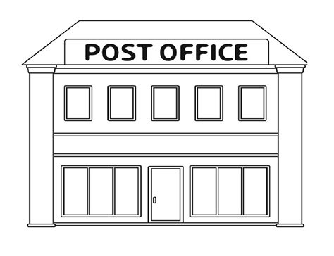 post office coloring page  printable coloring pages  kids